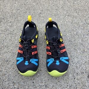 Teva Men's Black Swim Hybrids with Blue, Red & Yellow Accents